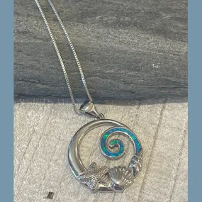 Open Opal Wave Pendant (RA)