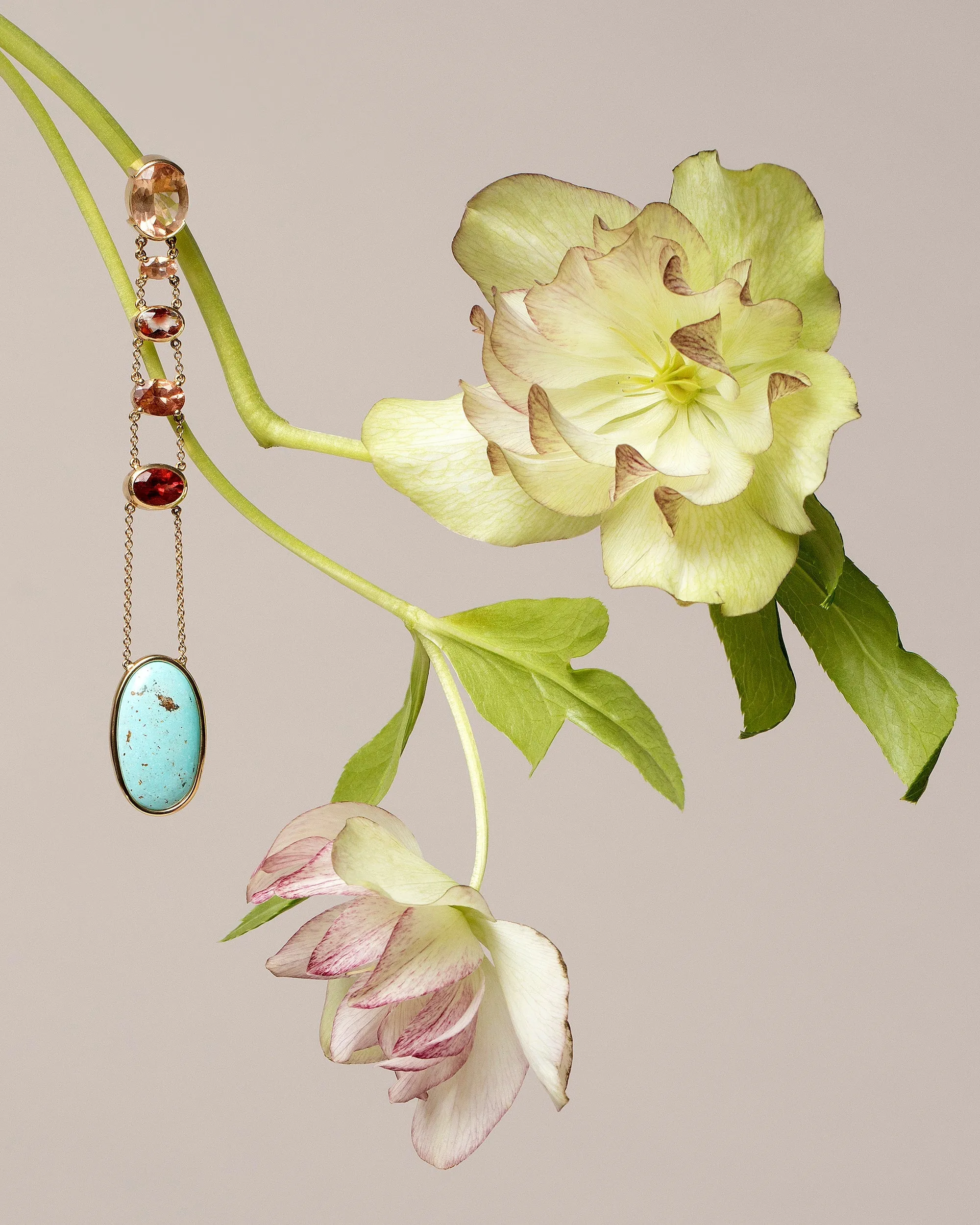 Oregon Sunstone & Persian Turquoise Earrings