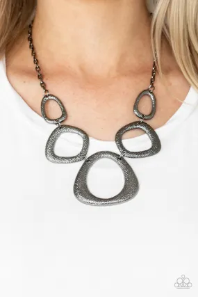 Paparazzi Accessories - Backstreet Bandit #N216 Box 3 - Black Necklace