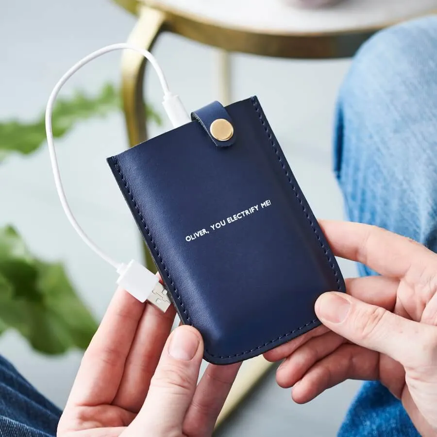 Personalised Leather Power Pack