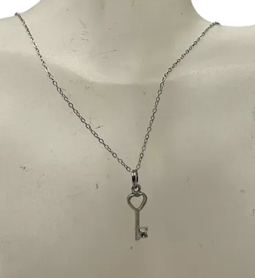 Pewter Heart Key Necklace and Earring Set: A Charming and Meaningful Gift