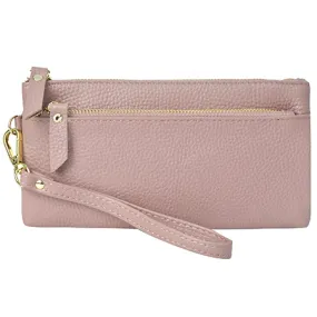 Pink NGIL Genuine Leather Wristlet Handbag