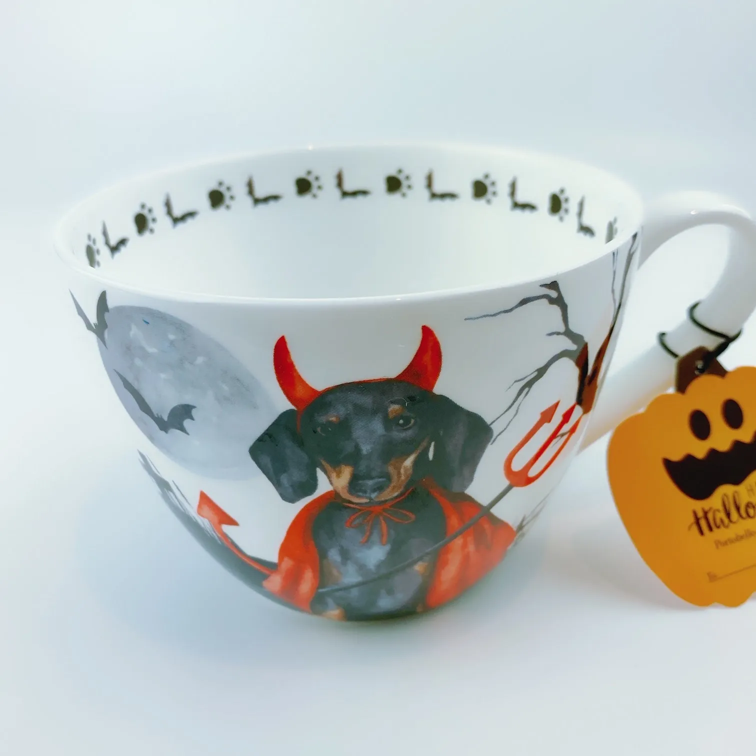 Portobello By Design 'Little Devil' Dachshund Dog Bone China XL Coffee Mug Tea Cup 20 oz