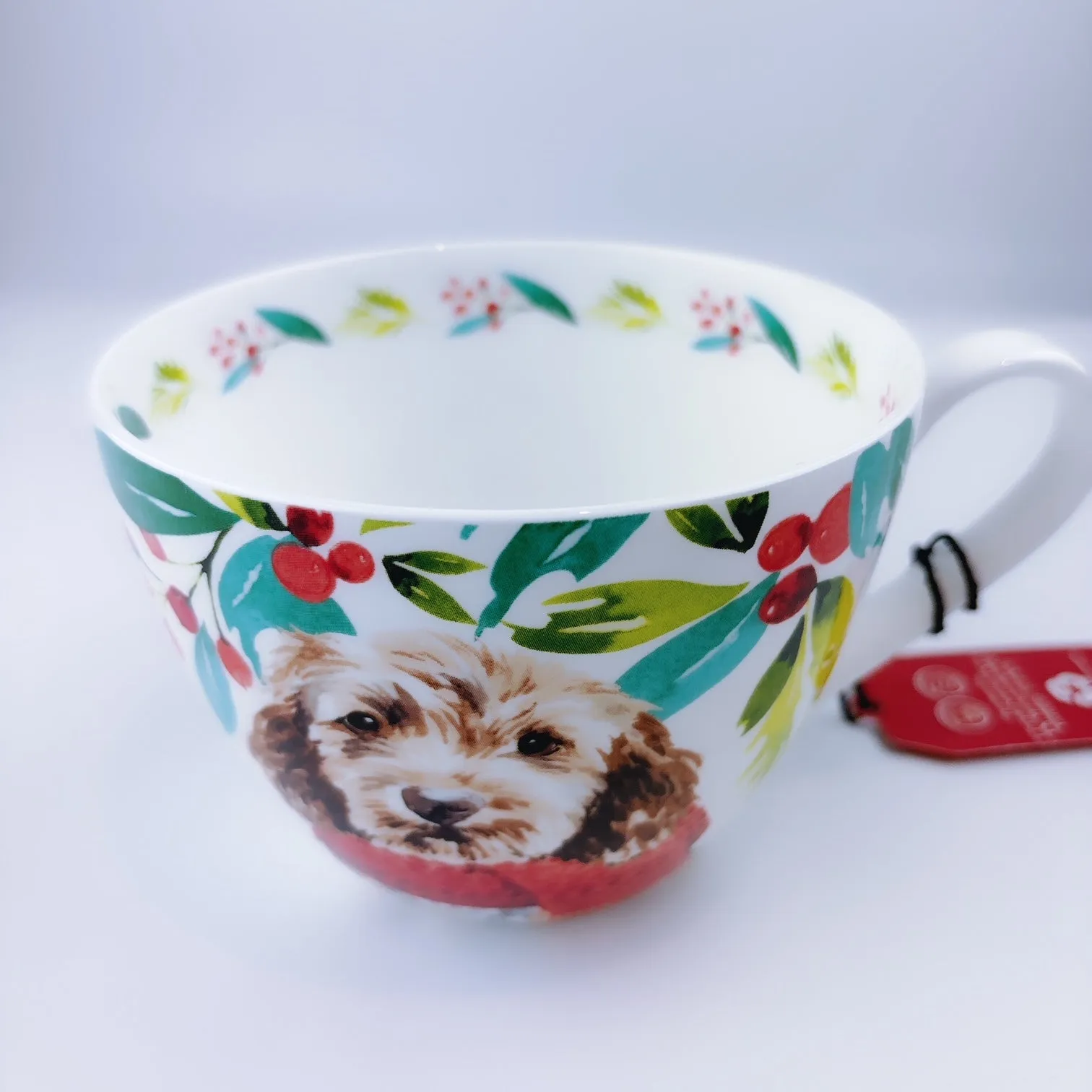 Portobello By Design Maltipoo 'Naughty Until Proven Nice' Bone China XL Coffee Mug Tea Cup 20 oz