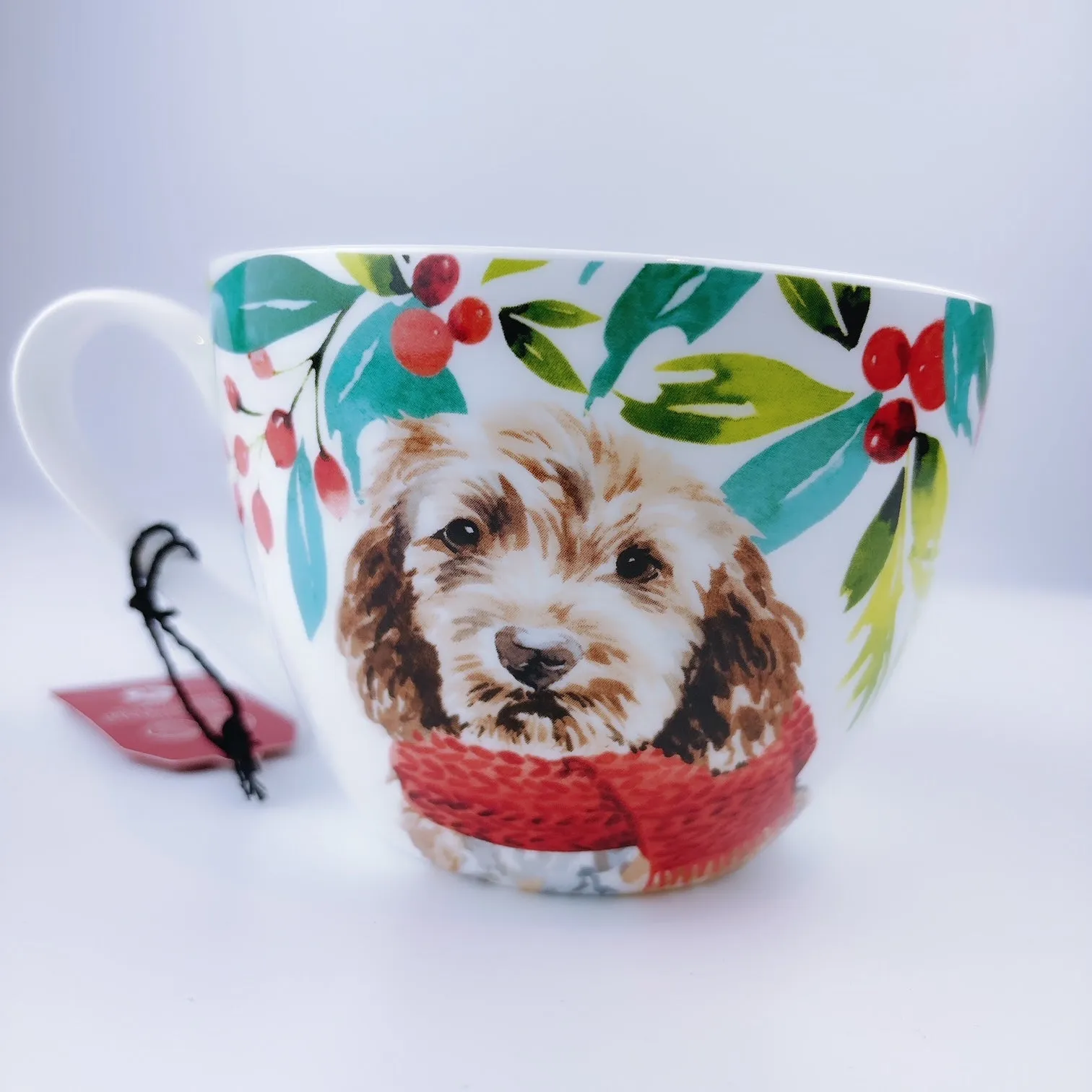 Portobello By Design Maltipoo 'Naughty Until Proven Nice' Bone China XL Coffee Mug Tea Cup 20 oz