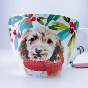 Portobello By Design Maltipoo 'Naughty Until Proven Nice' Bone China XL Coffee Mug Tea Cup 20 oz