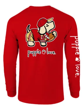 RED AND GOLD MASCOT PUP, ADULT LS (PRINTED TO ORDER)