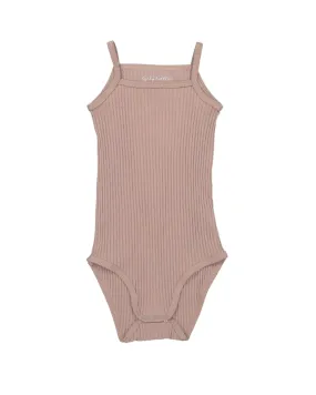 Ribbed Tank Onesie – Mauve