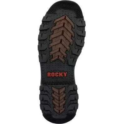 Rocky Men's Rams Horn 10" WP Safety Toe Pull On Work Boot - Brown - RKK0398