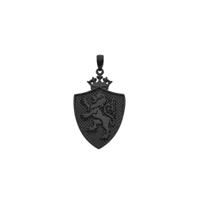 Royal Shield Pendant - Black