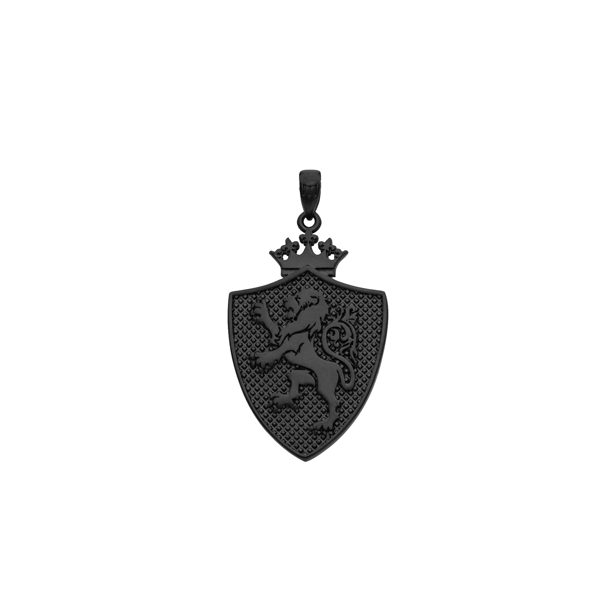 Royal Shield Pendant - Black