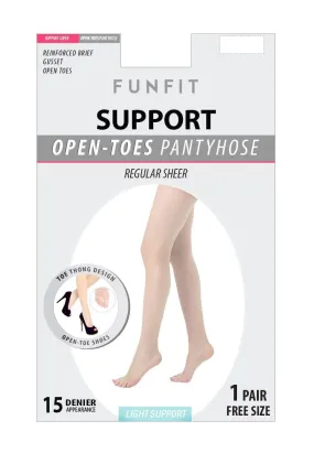 Support Pantyhose (Open-toe) 15 Denier