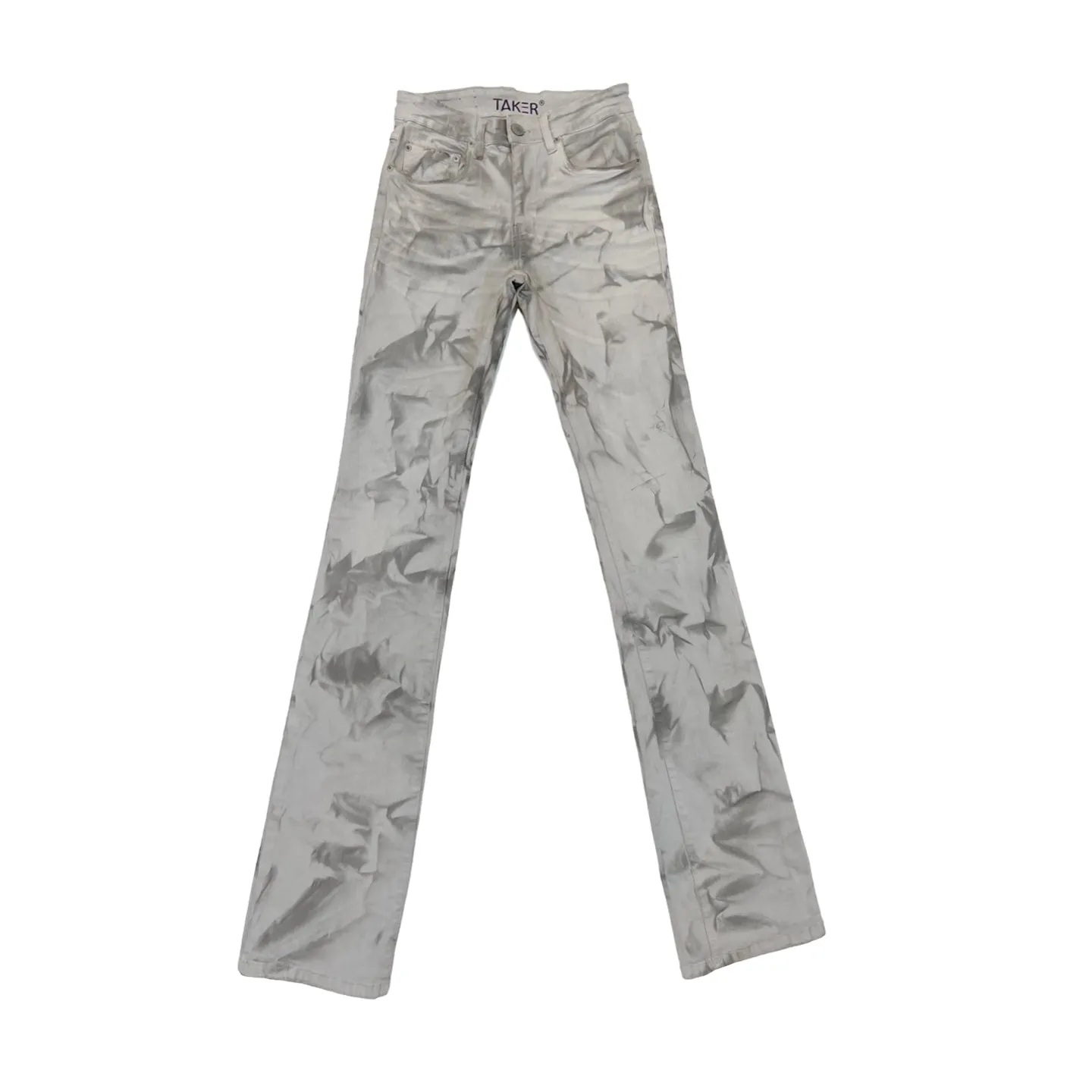 Taker Stretch Stacked Pant with Special Wash Effect (Grey)