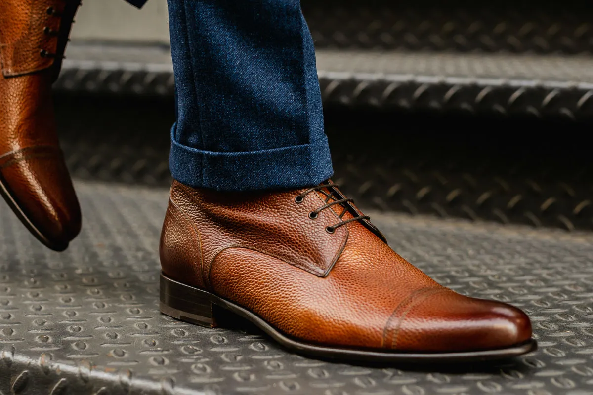 The Jackman Cap-Toe Boot - Havana Brown