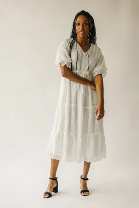 The Nadal Textured Maxi Dress in White