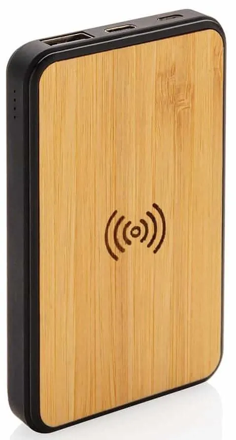 TUZLA - @memorii 5000 mAh Bamboo Wireless Powerbank (Anti-microbial)