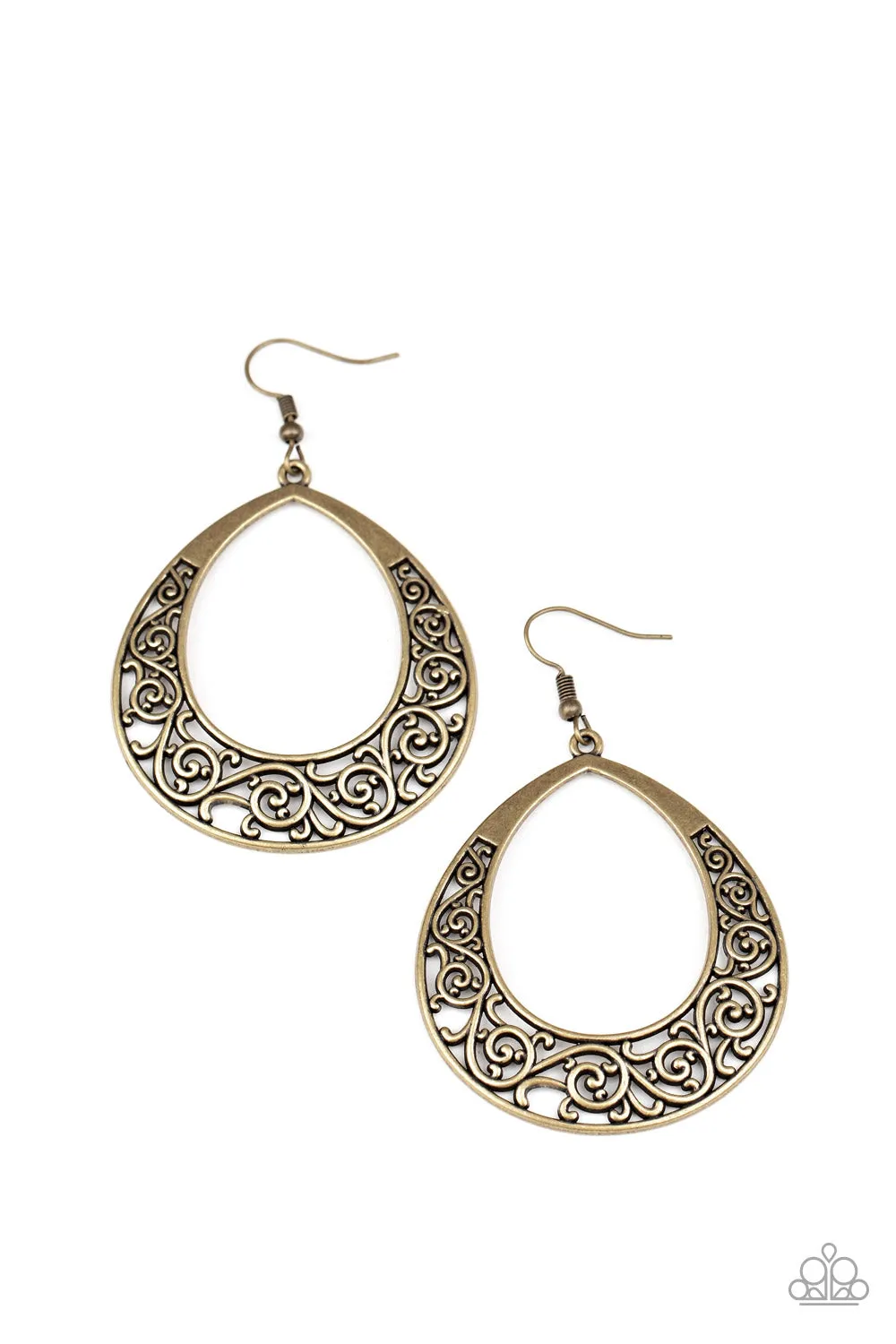 Vineyard Venture Brass-Earrings