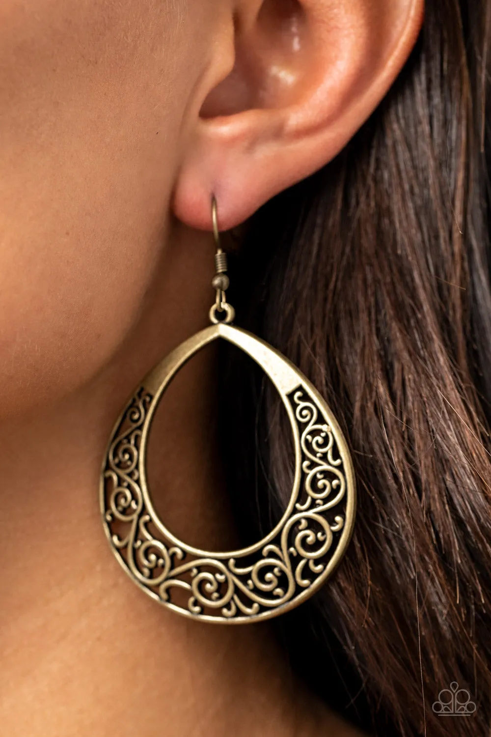 Vineyard Venture Brass-Earrings