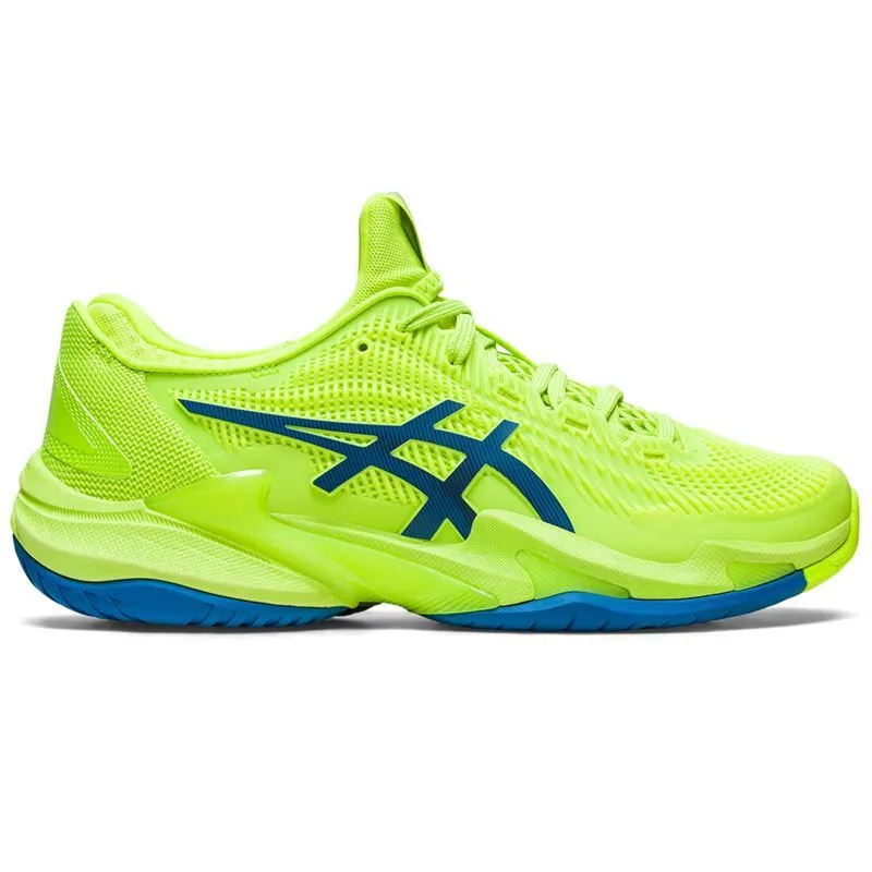 Women's Asics Court FlyteFoam 3, Hazard Green/Reborn Blue, 8 B Medium