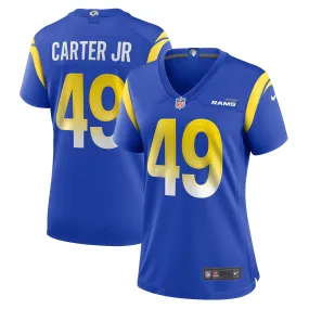 Women's Nike Roger Carter Jr. Royal Los Angeles Rams Game Player Jersey